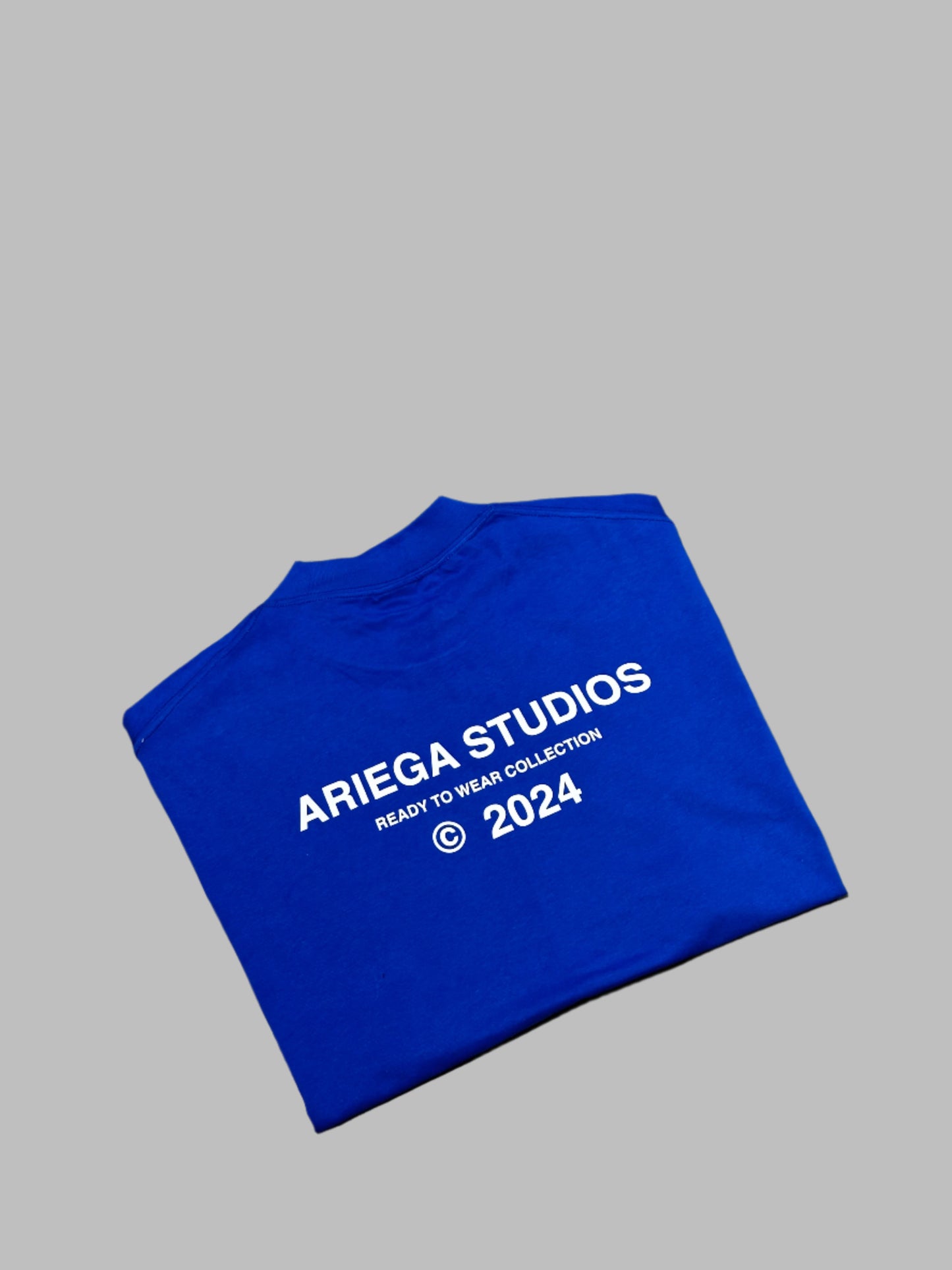 ARIEGA STUDIOS  PREMIUM HEAVY TEE-BLUE