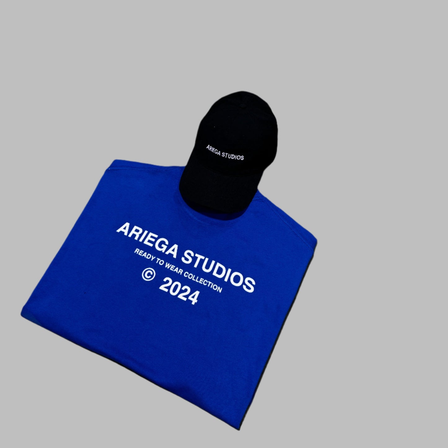 ARIEGA STUDIOS  PREMIUM HEAVY TEE-BLUE